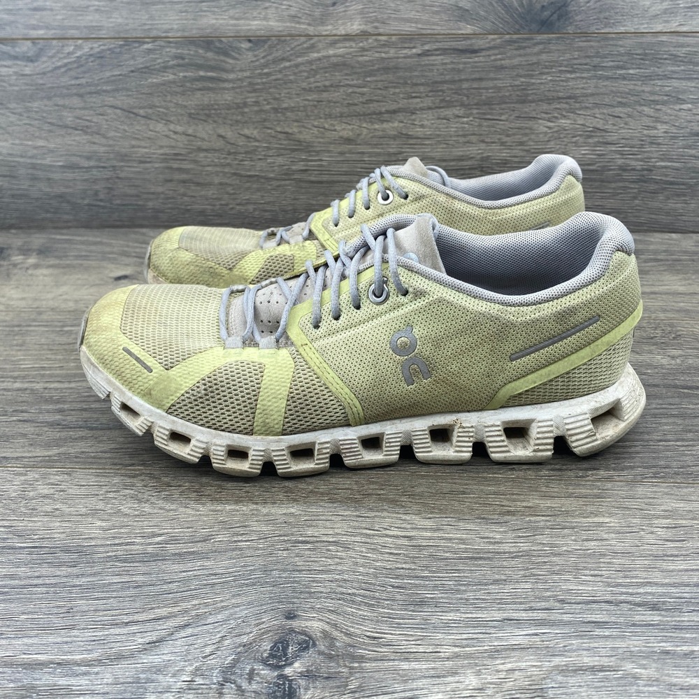 On Running Cloud 5 Shoes‎ Women's Size 7.5 Yellow Mesh Running Sneakers